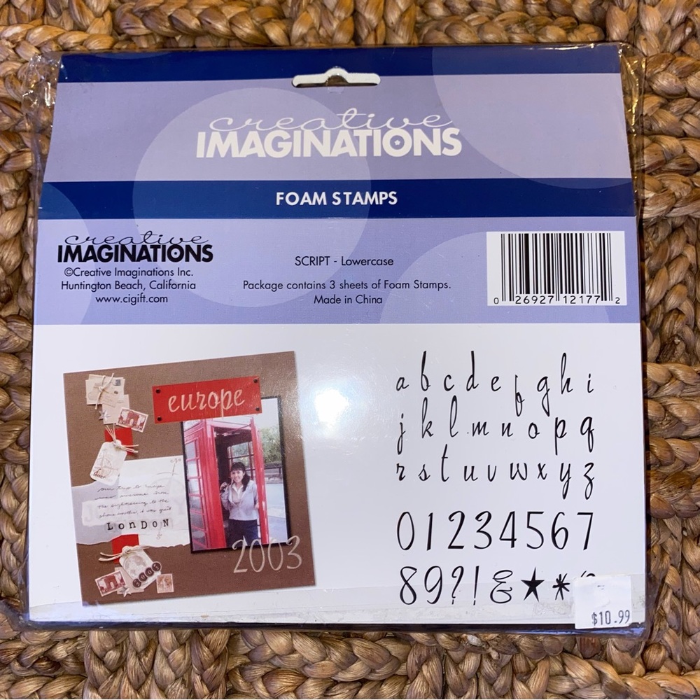 Creative Imaginations Foam Stamps – Script – Lower Case